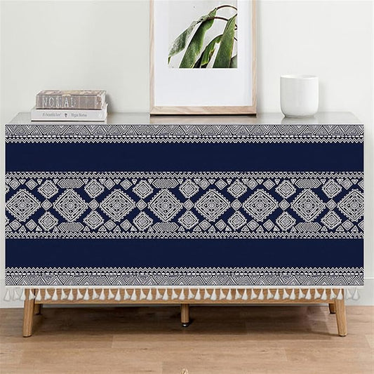 Kitchen Curtain Under The Sink Privacy Dust Proof Cabinet Curtains Short Curtains for Kitchen Waredore Laundry Room Navy Blue, 55.1" W x 17.7" L (Pack of 1)