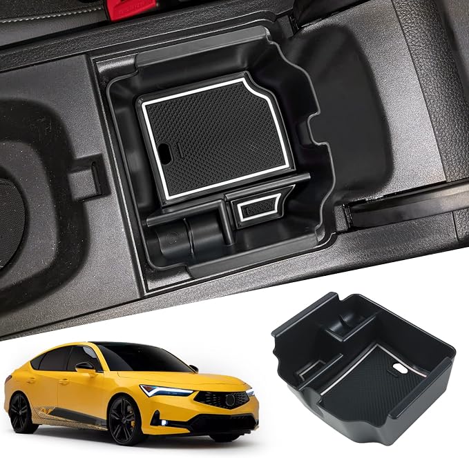 SHAOHAO for 2024 2025 Acura Integra Center Console Organizer Compatible with 2023 2024 2025 Acura Integra Accessories Armrest Insert Storage Box Console Tray Integra 2025 Interior Accessory Organizer