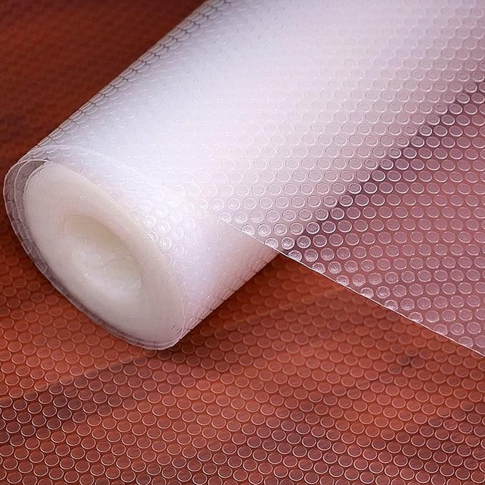 Shelf Liners 20 inch x 20 ft Kitchen Cabinets Liner Non-Stick Drawer Liners Drawer Mats EVA Protector Shelving Cupboard Lining (Clear, 20 inch x 20 ft)