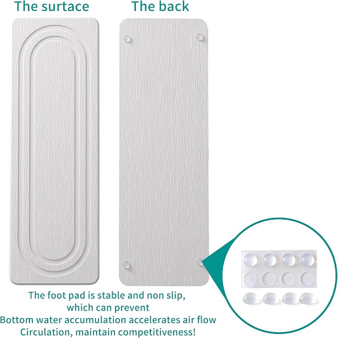 2PCS Water Absorbing Stone Tray for Sink, Quick Drying Diatomite Bathroom Tray Countertop, Stone Drying Mat for Kitchen Counter Faucet, Soap Dish Dispenser Vanity Organizer, White-11.8" x 4"