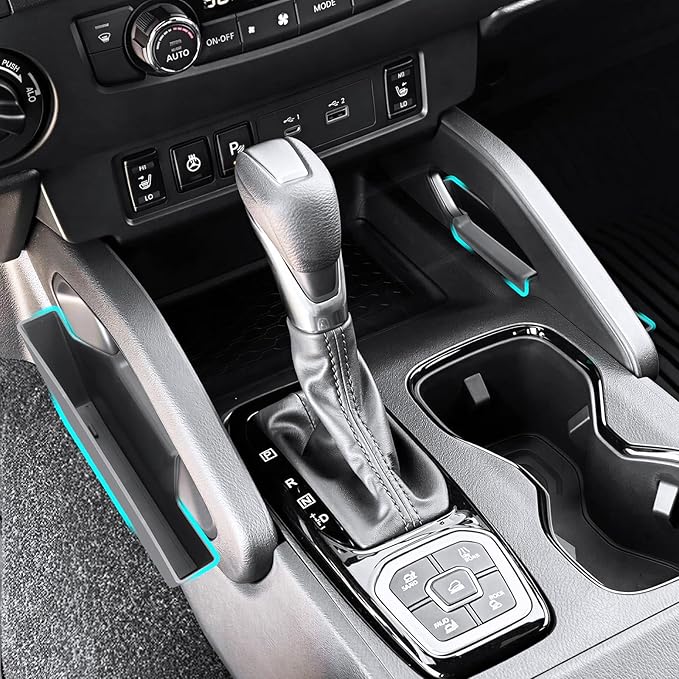 SHAOHAO for 2026 Nissan Frontier Center Console Organizer Gear Shift Tray Fit for 2022 2023 2024 2025 2026 Nissan Frontier Accessories (S, SV, Pro-X, Pro-4X, SL) Expand Storage Space Storage Box Hook