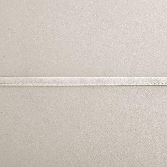 KOUFALL Kitchen Curtains Cafe Curtain Tiers Short Blackout Small Curtains for Bathroom Window Wide 18 X 30 Length Cream White Beige
