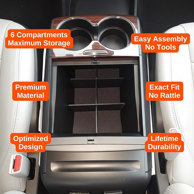 Vehicle OCD - Center Console Organizer for Toyota Sienna (2010-2020) - Made in USA - SLX148