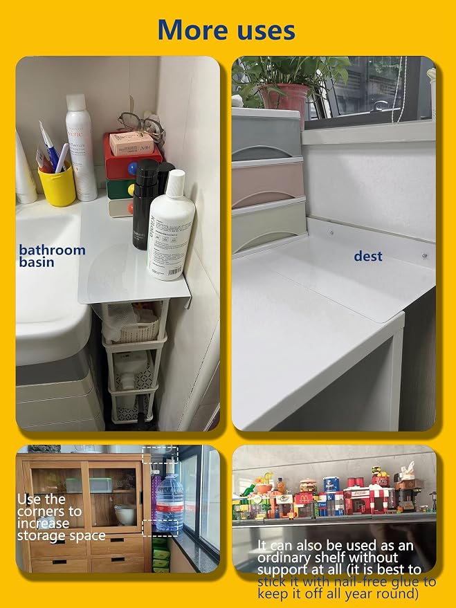 Metal Kitchen Refrigerator Gap Partition Side Panel For Crack Behind Refrigerator Kitchen Partition Panel No Drill Countertop Gap Extension Board(White,19.68 * 7.87inch)