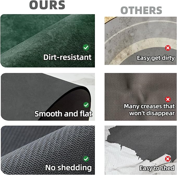 TYUU Bathroom Mat Quick Dry, Bathroom Rugs Non Slip Washable Thin Absorbent Bath Mat Fits Under Door Bathroom Floor Mat Perfect for Bath, Shower, or Sink 17"x59" Dark Green