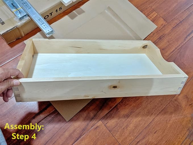 Elysian 11" Slide Out Cabinet Organizer for 15" Pantry, Solid Wood Dovetail Drawer, 21" Deep, Full Extension Side Mount Rails, Includes Spacers for Face Frame & Frameless