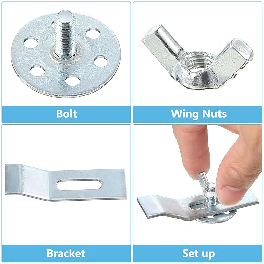 Enhon Undermount Sink Clips Kit 48 Pack, Sink Mounting Brackets, Heavy Duty Installation Hardware Fasteners for Kitchen Bathroom Countertop Vanity Sinks
