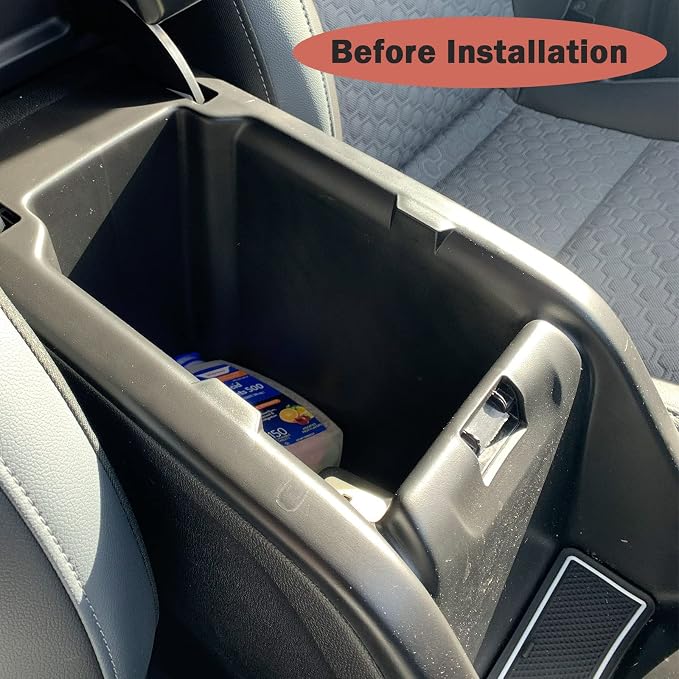 TACORBO Center Console Organizer Compatible with Chevy Colorado/GMC Canyon Accessories 2015-2020 2021 2022 Armrest Secondary Storage Box, ABS Materials,Red Trim