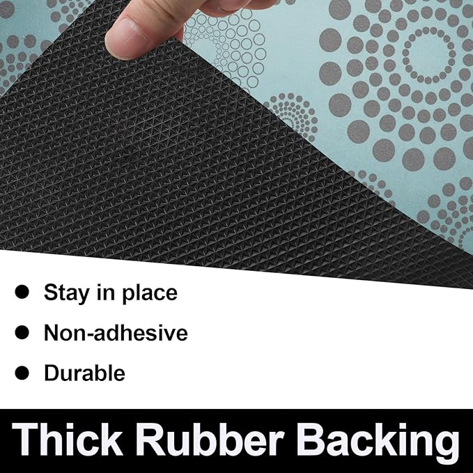 AiBOB Waterproof Under Sink Mat, Absorbent Quick Dry Sink Liners Protect Cabinets, Durable Shelf Liners, Slip Resistant and Non-Adhesive, 24X68, Blue Grey