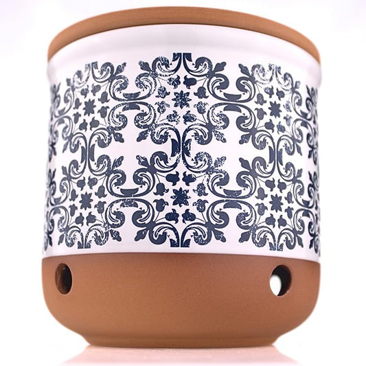 Okavango Ceramic Garlic Keeper - garlic keepers - garlic storage container- Garlic Holder Countertop -Garlic Jar - garlic keeper for counter - garlic container (Terracotta, 16oz)