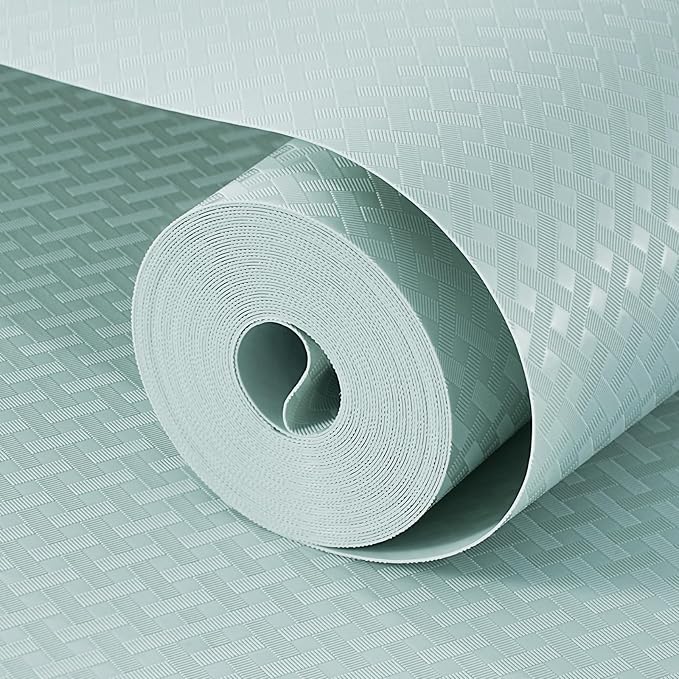 Shelf and Drawer Liner for Kitchen Cabinet, Non-Adhesive 18in x 120in Waterproof Contact Paper Refrigerator Liners Thickened Durable EVA Material Non Slip Mat for Dresser Cupboard Pantry Protector