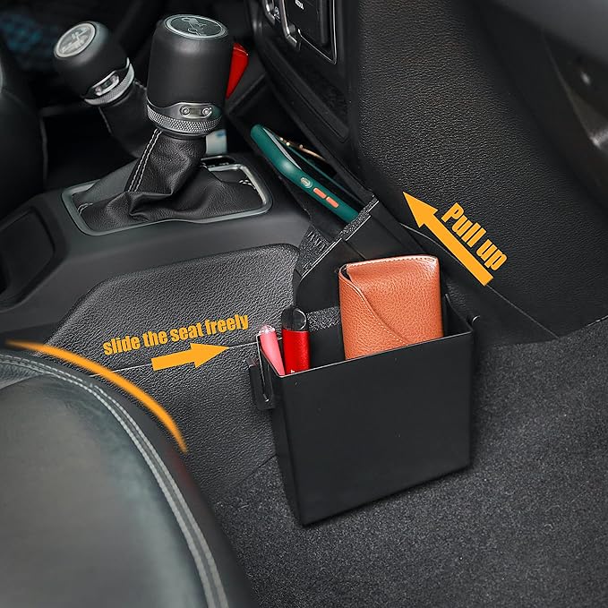 JVMA 4 Hooks Center Console Organizer Gear Shift Tray 3 PCS All Lined | for Jeep Wrangler JL JLU 4xe 2026 2025-2018 & Jeep Gladiator JT 2026-2020 Rubicon Sahara Interior Accessories Upgrade Patent