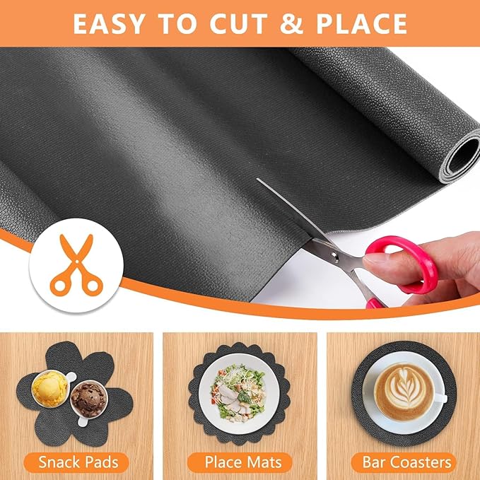 WochiTV Shelf Liner for Cabinets, Drawer 20 x 236 inches, Non Adhesive Non Slip Foam Rubber Mat for Kitchen, Pantry, Bathroom, Cupboard, Garage, Closet, Shelves, Drawer, Tool Box, Black