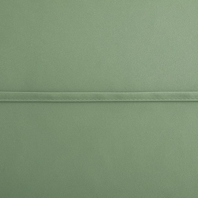 KOUFALL Bathroom Curtains Window,Short Blackout Boho Sage Green Decorative Privacy Curtain 18 x 24 Inch Length