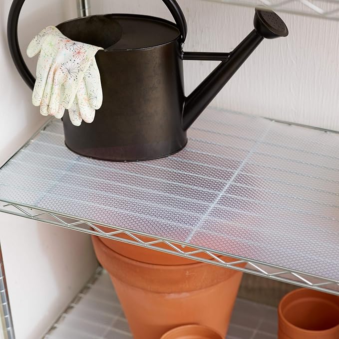 Duck EasyLiner Clear Classic Shelf Liner - Durable Non Adhesive Fridge Liner - Easy to Install & Clean - Kitchen Liner Mat for Fridge Shelves - Food Safe Removable Shelf Liner - 12in. x 6ft. - Clear