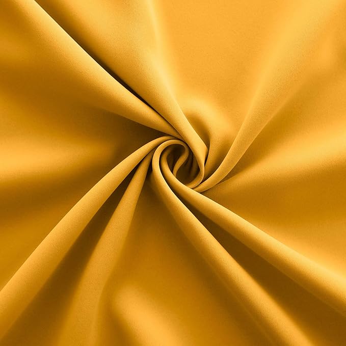 KOUFALL Yellow Curtains for Sunflower or Lemon Kitchen Decor,Blackout Spring Curtains for Living Room 2 Panels Set,30 Inches Long