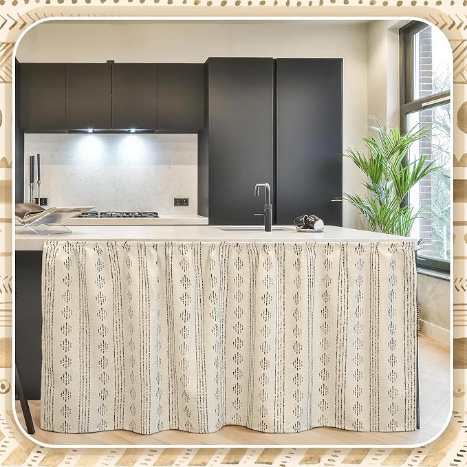 VitalCozy Cabinet Curtains 35" W x 35" L Sink Skirt for Bathroom Kitchen Blue White Plaid Double Layer Ruffles Cabinet Curtains for Classroom Home Farmhouse Rustic Drape Under Desk Privacy Drape