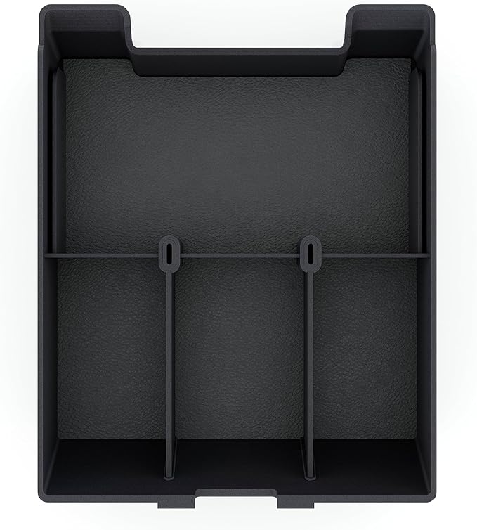 TWRAPS Armrest Organizer for Rivian R1S & R1T 2021-2026, Storage Tray Box Insert for Center Console Accessories Area Under the Armrest, Full Size Black fits Gen1 2021-2024 and Gen2 2025-2026