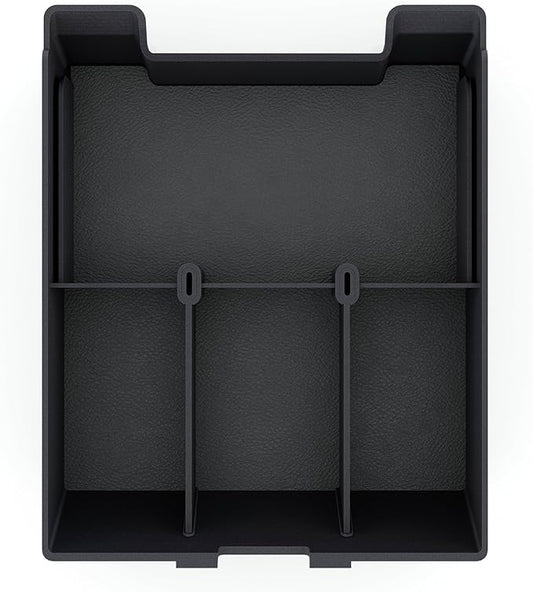 TWRAPS Armrest Organizer for Rivian R1S & R1T 2021-2026, Storage Tray Box Insert for Center Console Accessories Area Under the Armrest, Full Size Black fits Gen1 2021-2024 and Gen2 2025-2026