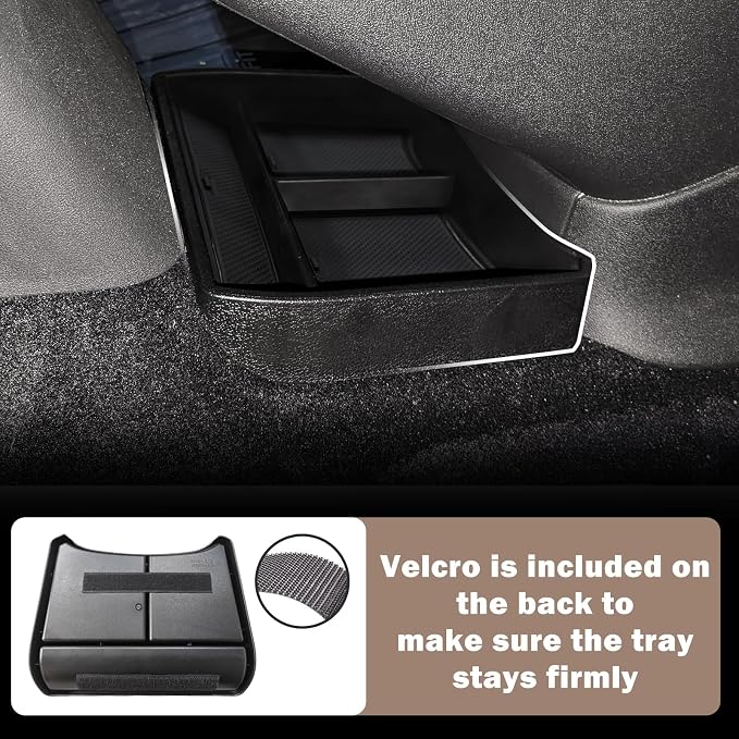 Muslogy for 2023-2025 2026 VW ID.4 Center Console Tray & Lower Organizer 2PCS Set Interior Storage Insert Box Floor Storage Tray Compatible with Volkswagen ID 4 2023 2024 2025 2026 (Console+Lower)