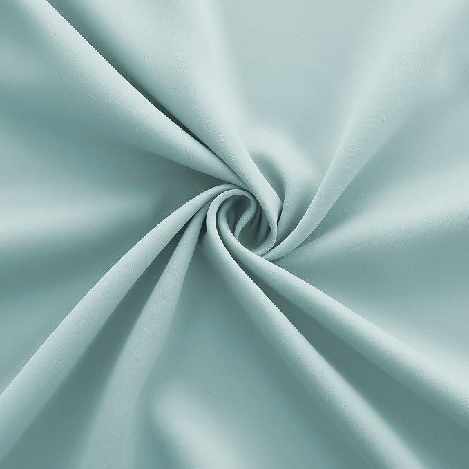 KOUFALL Bathroom Curtains Window Short,Aqua Color Small Blackout Summer Curtains for Living Room,30 Inch Length