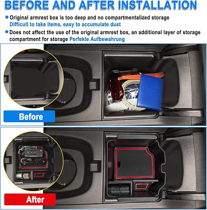 SHAOHAO for 2024 2025 Acura Integra Center Console Organizer Compatible with 2023 2024 2025 Acura Integra Accessories Armrest Insert Storage Box Console Tray Integra 2025 Interior Accessory Organizer