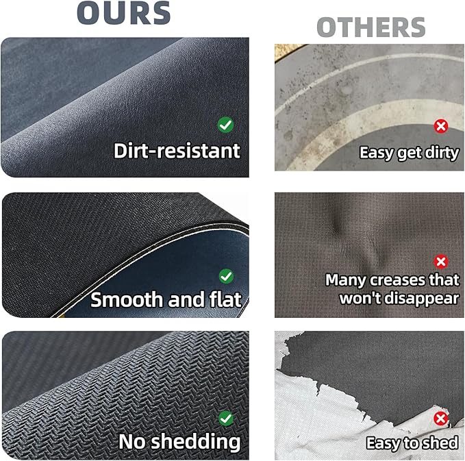 TYUU Bathroom Mat Quick Dry, Bathroom Rugs Non Slip Washable Thin Absorbent Bath Mat Fits Under Door Bathroom Floor Mat Perfect for Bath, Shower, or Sink 24"x60" Navy Blue