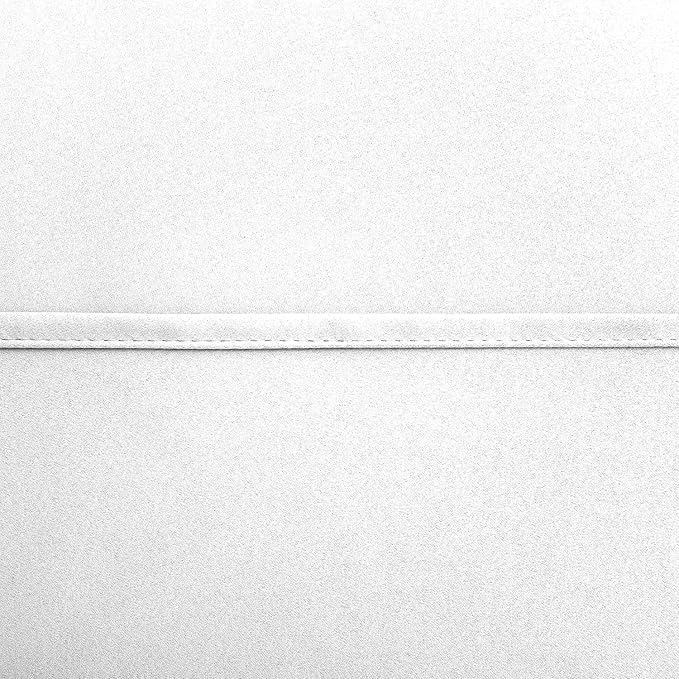 KOUFALL White Rod Pocket Blackout Tier Short Curtains 52x24 Inches Long