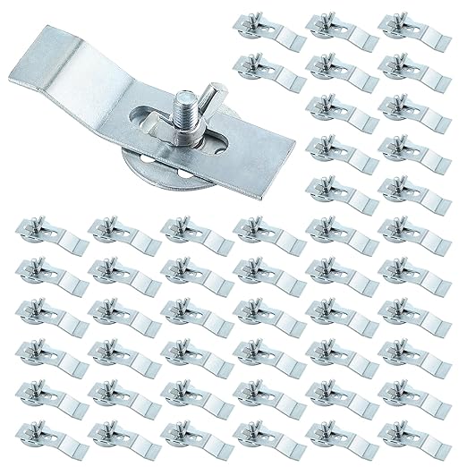 Enhon Undermount Sink Clips Kit 48 Pack, Sink Mounting Brackets, Heavy Duty Installation Hardware Fasteners for Kitchen Bathroom Countertop Vanity Sinks