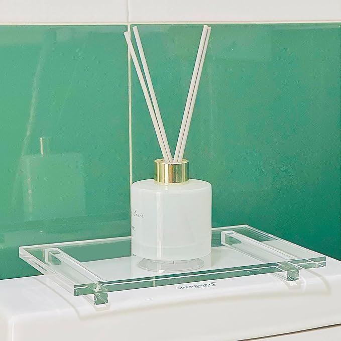 Acrylic Soap Pedestal Stand Sink Tray Riser for Kitchen Bathroom, Clear