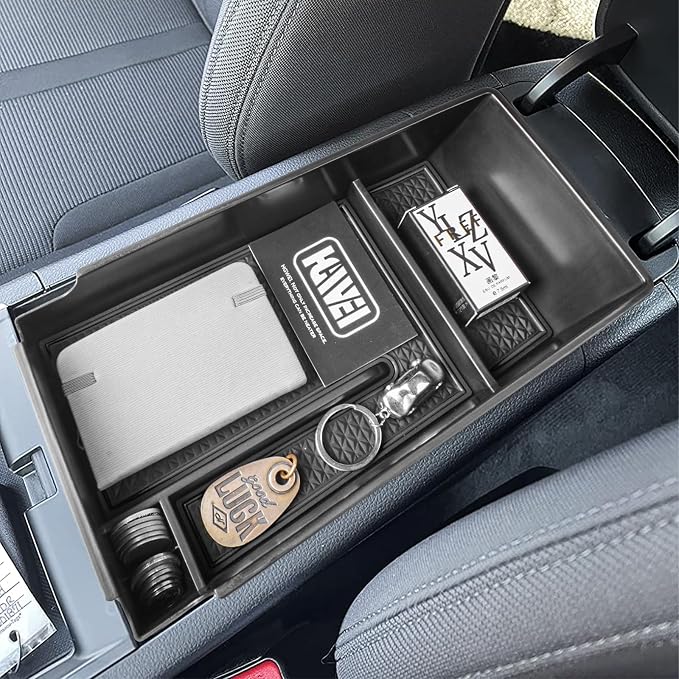 HGWEI Center Console Organizer Compatible with 2021 2022 2023 2024 2025 2026 Kia K5 DL3 GT Line Interior Accessories, ABS Insert Tray Armrest Storage Box, Black