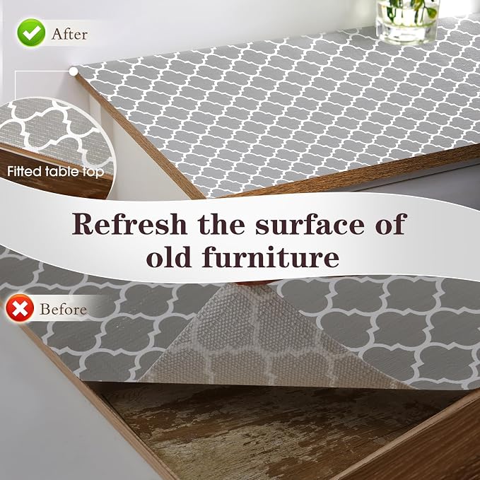 Drawer and Shelf Liner, Non-Slip Kitchen Cabinet Liners Non-Adhesive Thick Strong Grip Waterproof Washable Mats Protect Dresser Shelves Cupboard Bathroom Cabinets, Gray, 18 in X 20 FT