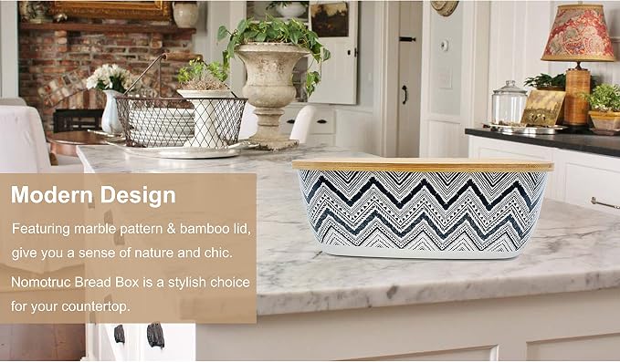 Bread Box For Kitchen Countertop,Bread Box with Cutting Board Lid Made with Bamboo Fiber,Bread Container Holder Keeper Keep Fresh I14.4x8.3x5.6 in……