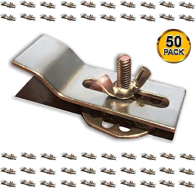 Undermount Sink Clips, Sink Brackets, Bathroom Kitchen Ceramic Stainless Steel Sink Basin Support Clamps for Marble Granite Vanity Countertop Installation Repair Kit (50)