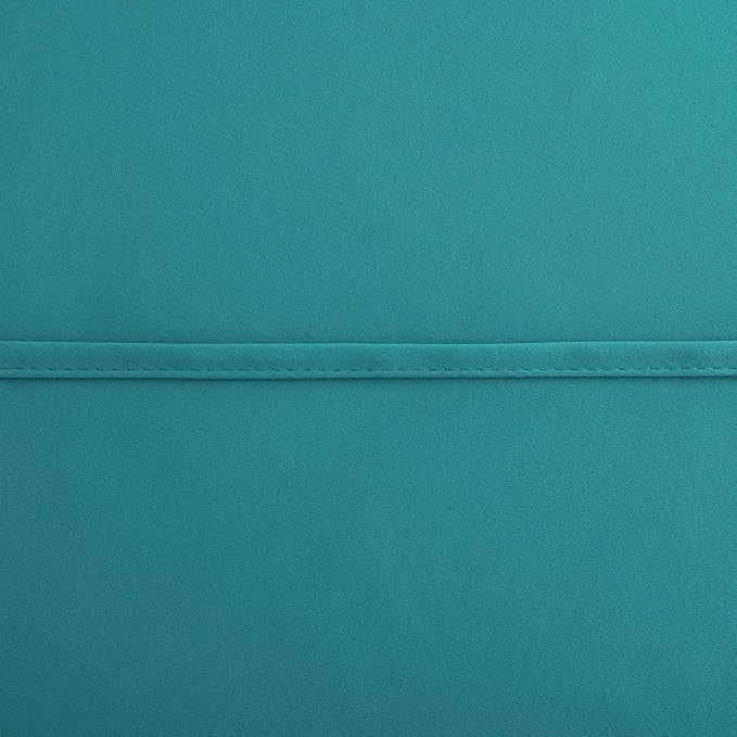KOUFALL Teal Curtains 36 Inch Length for Small Bathroom Window 2 Panels Rod Pocket Cafe Thermal Insulated Darkening Blackout Window Treatments Tier for Bedroom Kitchen 34 Wide by 36 Inches Long