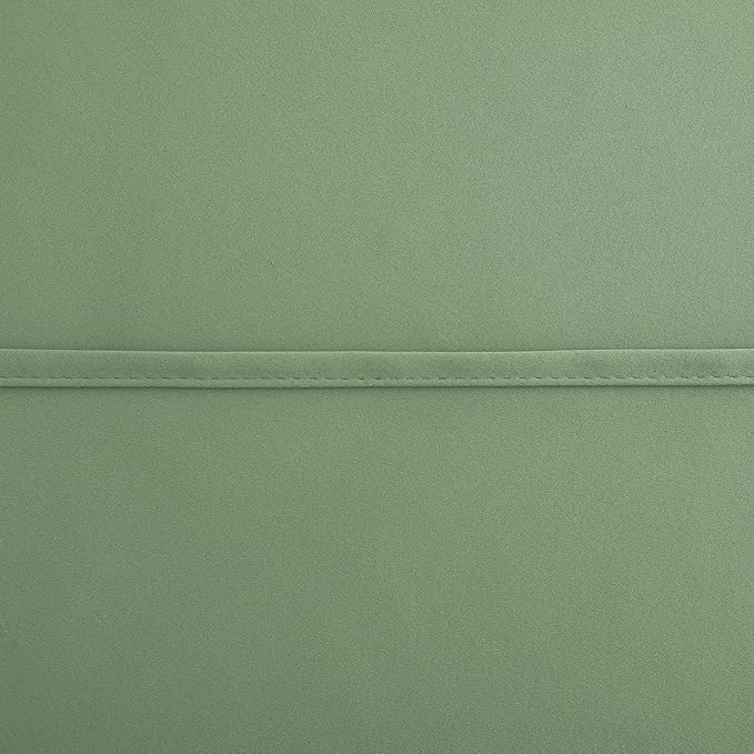 KOUFALL Bathroom Curtains Window, Short Boho Blackout Curtains for Bedroom 2 Panels, Wide 34 x Long 36 Inches, Sage Green