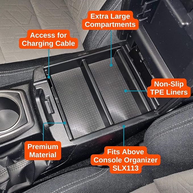 Vehicle OCD - Center Console Organizer Tray for Toyota Tacoma (2016-2023) - Made in USA - SLX126