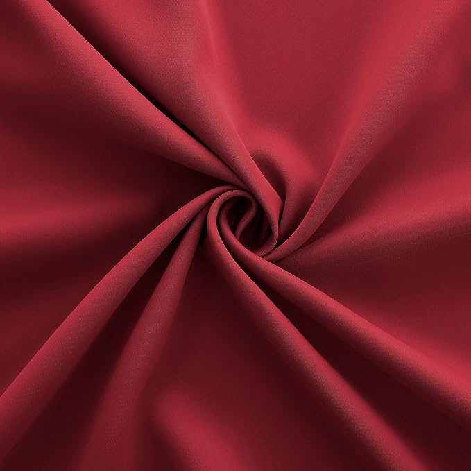 KOUFALL Christmas Red Kitchen Window Curtains Over Sink, 36 Inch Length Small Blackout Cafe Curtains, Cortinas para Cocina De Navidad Navideñas