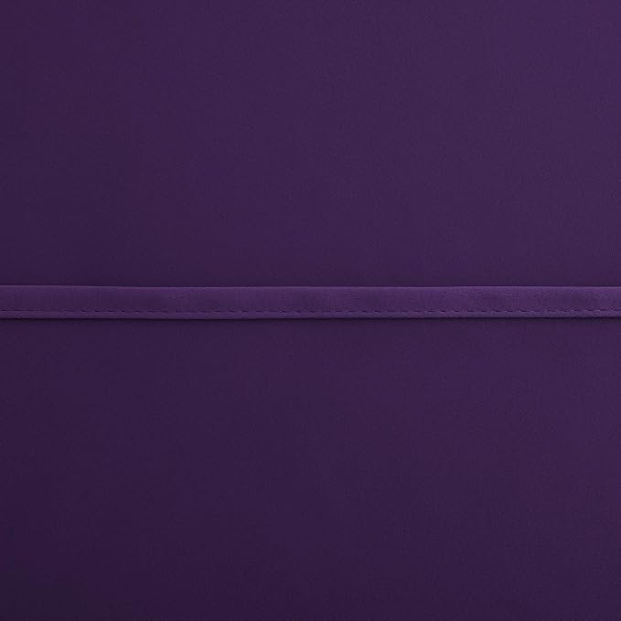 KOUFALL Purple Blackout Curtains for Bedroom,Small Curtains for Bathroom Window,Plum,24 Inch Length