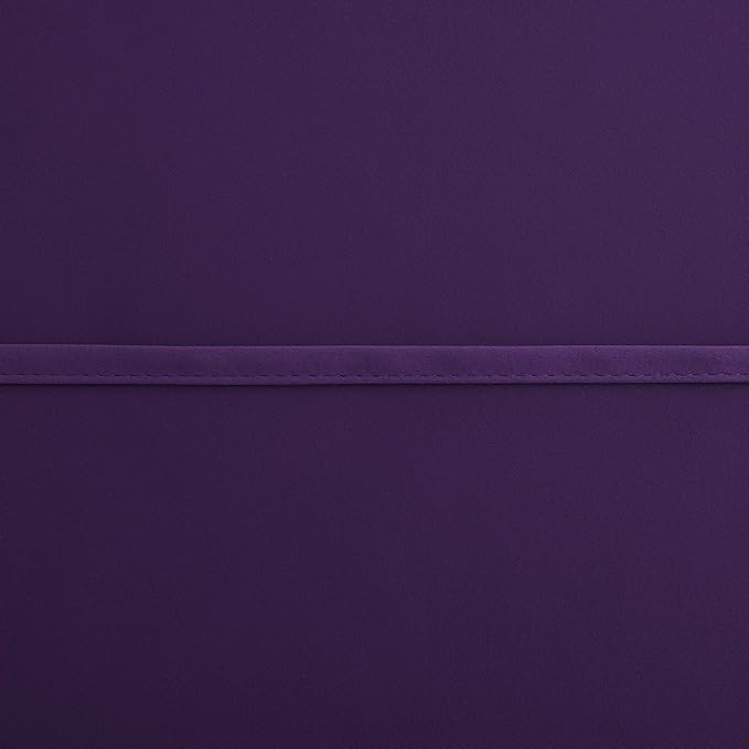 KOUFALL Dark Purple Curtains for Bathroom Window,Small Curtains for Kitchen,Royal Purple,30 Inch Length