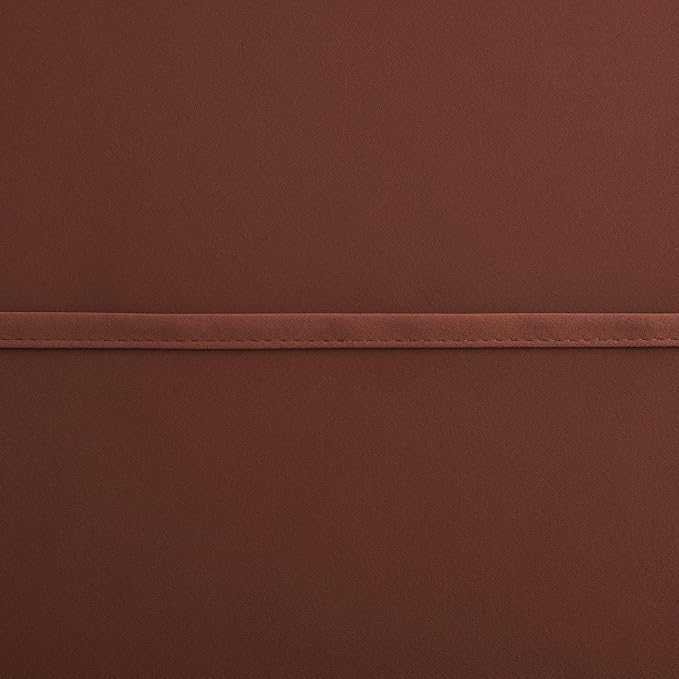 KOUFALL Terracotta Curtains for Kitchen Window,Short Blackout Boho Curtains for Bedroom 2 Panels,Rust Color,36 Inch Length